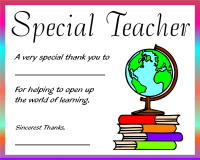 Find teacher appreciation certificates at Printactivities.com