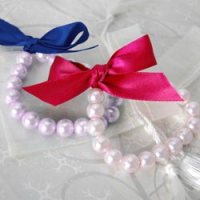 Ribbon Tie Pearl Bracelet