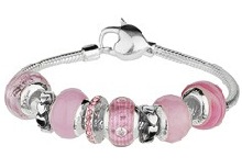 Murano bracelet and charm gift set