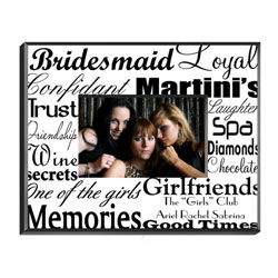 Personalised bridesmaid photo frame