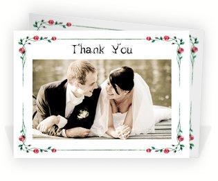 Beautiful wedding thank you card